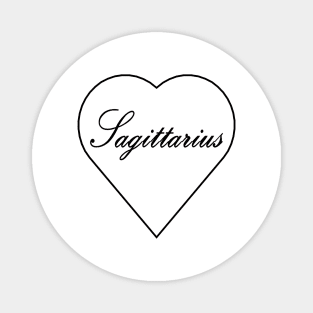 Sagittarius Zodiac Heart Magnet